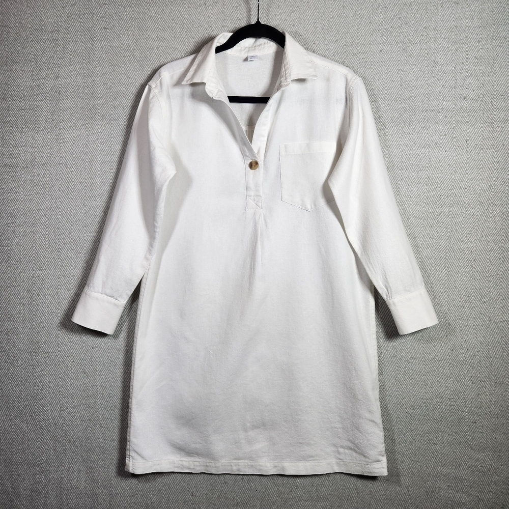 Old Navy Classic White Womens Small Button Shirt Dress See Pic Small Mark